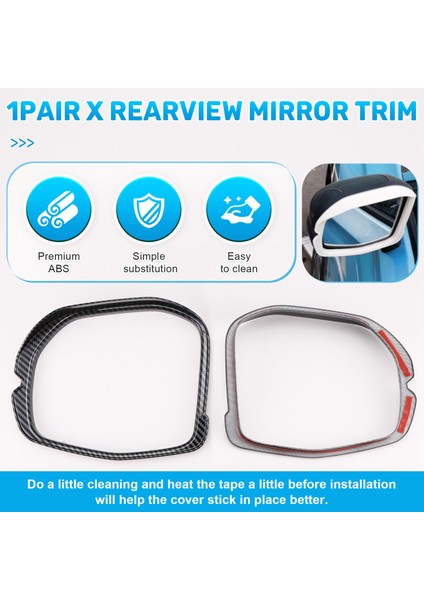 Araba Stili Dikiz Aynası Kaş Kapağı Trim Yağmur Gölgelik Kapağı Honda Hrv Hr-V Xrv Xr-V 2022 2023 Karbon Fiber (Yurt Dışından)