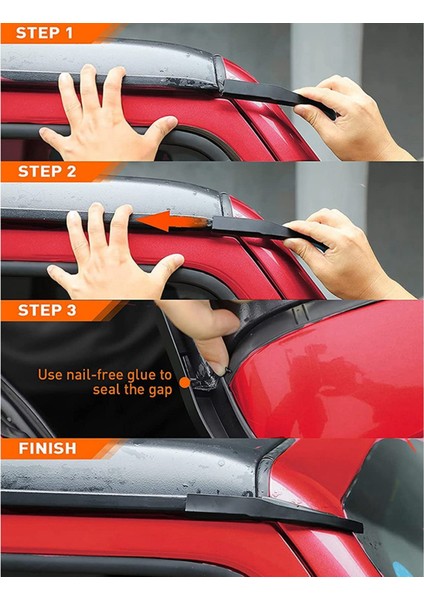 Yükseltilmiş Versiyon Yağmur Oluk Uzantıları, Yağmur Oluğu Yönlendirici, 2011-2017 Jeep Wrangler Jk Jku Için, Siyah (Yurt Dışından)