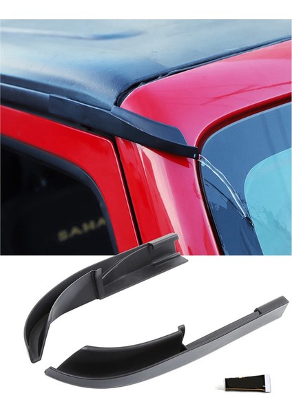 Yükseltilmiş Versiyon Yağmur Oluk Uzantıları, Yağmur Oluğu Yönlendirici, 2011-2017 Jeep Wrangler Jk Jku Için, Siyah (Yurt Dışından)