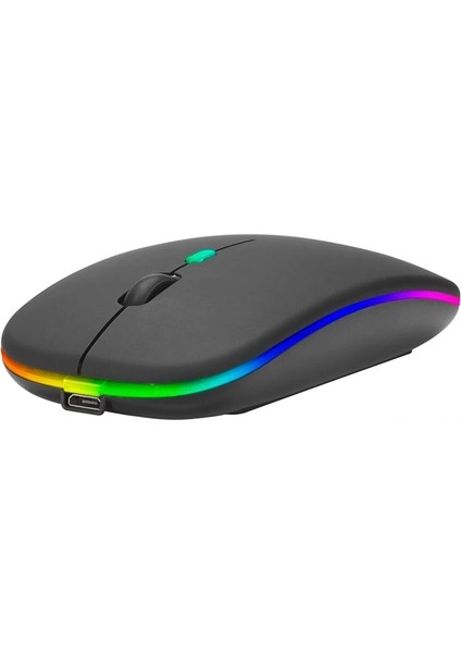 Everest SM-BT11 USB Siyah 2ın1 Bluetooth 2.4ghz Şarj Edilebilir Kablosuz Mouse (4172)
