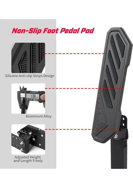 Siyah Araba Fren Pedalı Sol Taraf Ayak Dayama Paneli Gladiator Jt Jeep Wrangler Jl Jlu 4xe 2018-2022 Için Kaymaz (Yurt Dışından) fırsatları