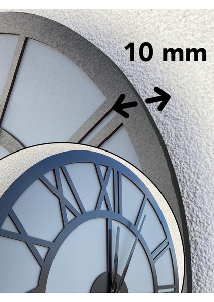 Yuvarlak Gri Dekoratif Duvar Saati fırsatları