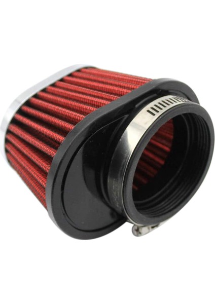 1 Adet Evrensel Yuvarlak Konik Araba Motosiklet Hava Filtresi 51MM 2 Inç Emme Filtresi-Kırmızı (Yurt Dışından)