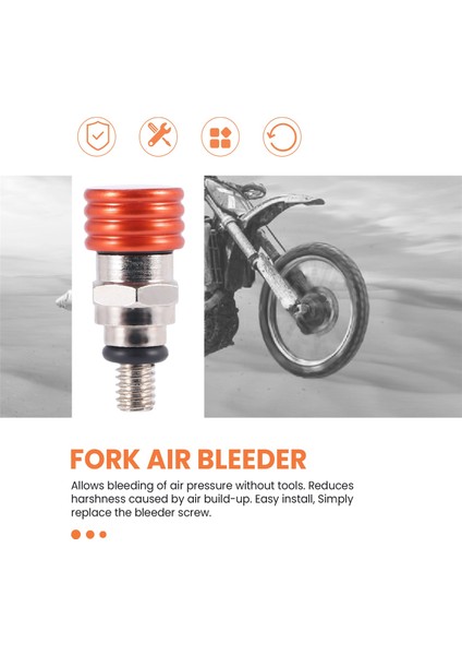 Motocross M4X7MM Çatal Hava Tahliye Vanaları Ktm 85 125 144 200 250 300 350 450 Sx Exc Xc Xcw Vidalı Hava Alma Vanası Turuncu (Yurt Dışından)