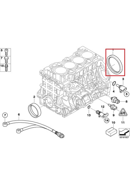 Motor Krank Mili Conta Halkası-Bmw E90 E91 316I 318I 320I 325D 328I 330D 335I 340I 316LI 320LI 328LI 11117511396 (Yurt Dışından) fiyatları