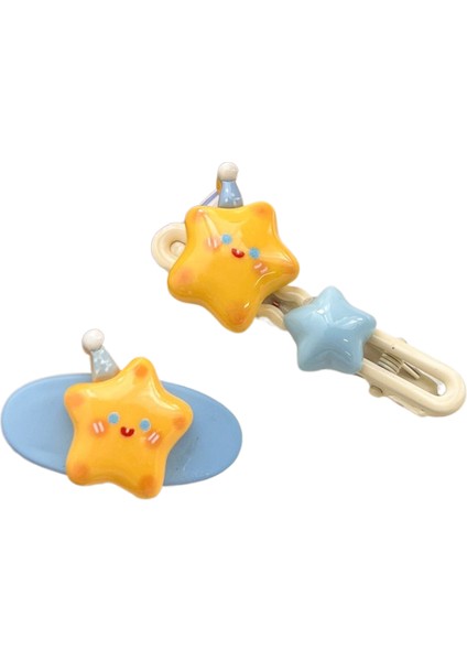 Dopamin Şeker Rengi Yıldız Saç Klipsi (Yurt Dışından)