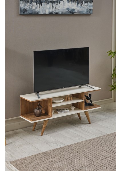 Ahşap Tv Sehpası 150 x 35 x 58 cm Kapaksız 1 Orta Raflı modelleri