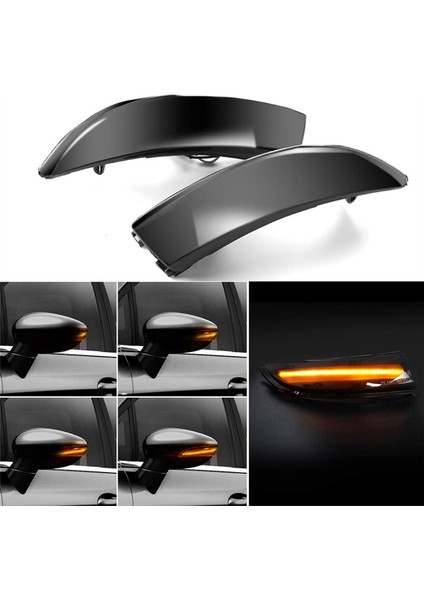 Dinamik Sıralı LED Yan Kanat Dikiz Aynası Işıkları Dönüş Sinyali Sinyal Lambası Ford Fiesta St B-Max 2008-2017 (Yurt Dışından) fiyatları