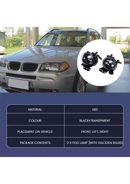 Bmw E60 E90 E63 E46 525I 530I 545I 550I 335I X3 63176910791 63176910792 Için Ön Sis Farları Grubu (Yurt Dışından)