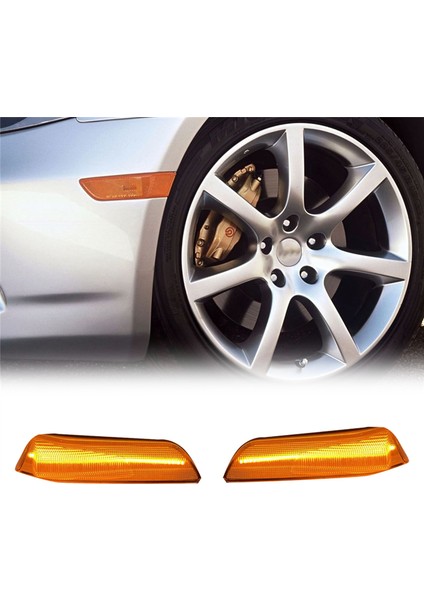 IN2551108 IN2551109 Amber LED Yan Işaret Çamurluk Işıkları Nissan Skyline 350GT Infiniti G35 2d Coupe Füme Kabuk (Yurt Dışından)