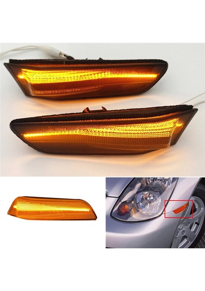 IN2551108 IN2551109 Amber LED Yan Işaret Çamurluk Işıkları Nissan Skyline 350GT Infiniti G35 2d Coupe Füme Kabuk (Yurt Dışından) indirimleri
