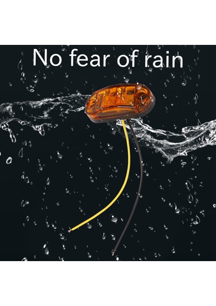 4x Amber LED 2.5 Inç 2 Diyot Işık Oval Gümrükleme Römork Kamyon Yan Işaret Lambası (Yurt Dışından) indirimleri