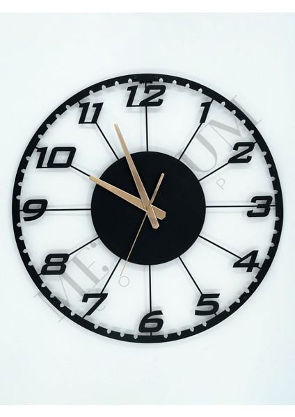 Dekoratif Türkçe Rakamlı Metal Duvar Saati 45X45CM fiyatları