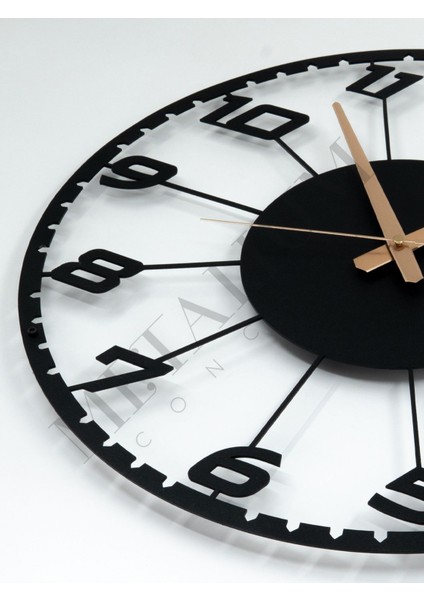 Dekoratif Türkçe Rakamlı Metal Duvar Saati 45X45CM fırsatları