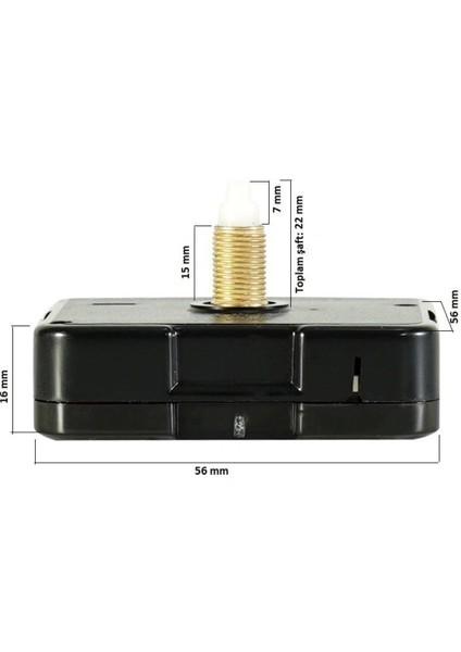 Saat Mekanizması,quartz Akar Saat Mekanizması 22 mm ve Seti (Akrep - Yelkovan - Saniye) Askısız modelleri