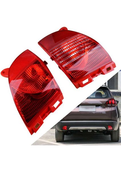 Çift Araba Arka Tampon Sis Lambası Park Uyarı Reflektörü Arka Lambaları Fren Lambası Peugeot 308CC/C3/2008 2009-2014 (Yurt Dışından) indirimleri