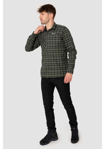 Fanes Flannel 5pl Erkek Gömlek L/s Haki