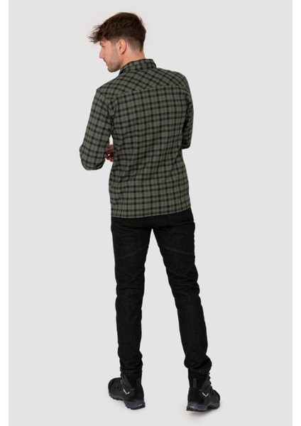 Fanes Flannel 5pl Erkek Gömlek L/s Haki