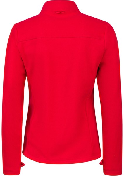 Cara Kadın Tam Fermuarlı Ince Polar Sweatshirt Kırmızı