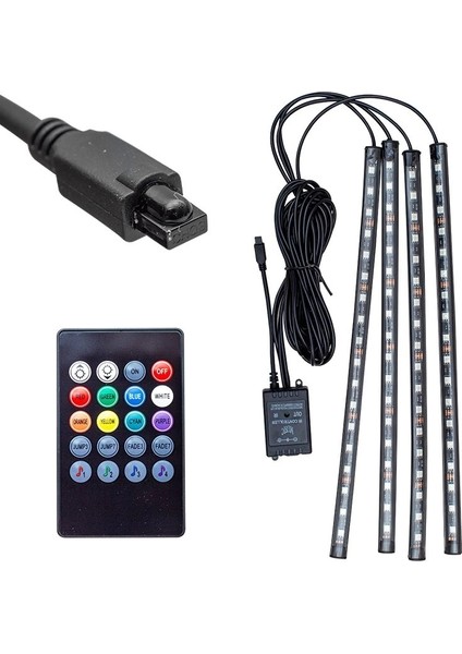 Sese Duyarlı Araç Içi Kumandalı Rgb LED Animasyon Kit (4172)