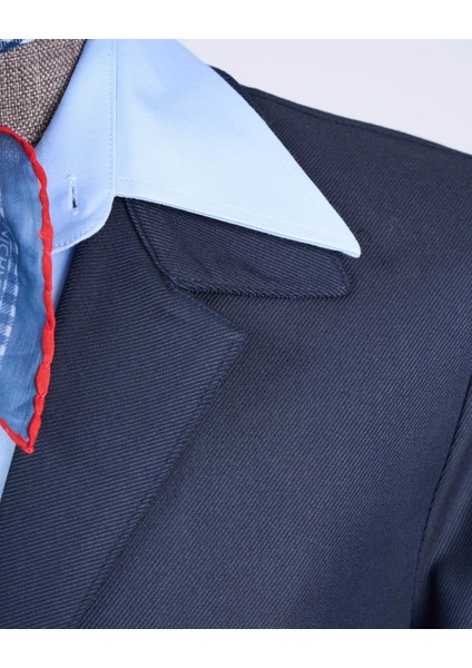 Italyan Stil Erkek Ceket Pantolon Spor Takım Elbise Lacivert T13228 modelleri