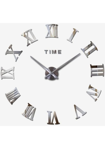 Dekoratif 3D Duvar Saati Pleksi Ayna Roma Rakamlı Büyük Boy fiyatları