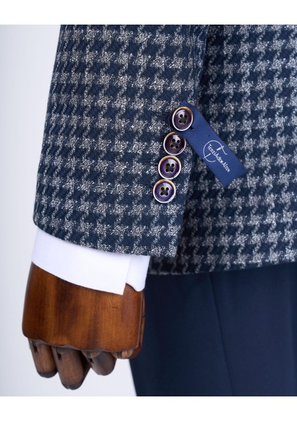 Italyan Stil Slim Fit Erkek Kombin Ceket Pantolon Takım Elbise Lacivert T13080 modelleri