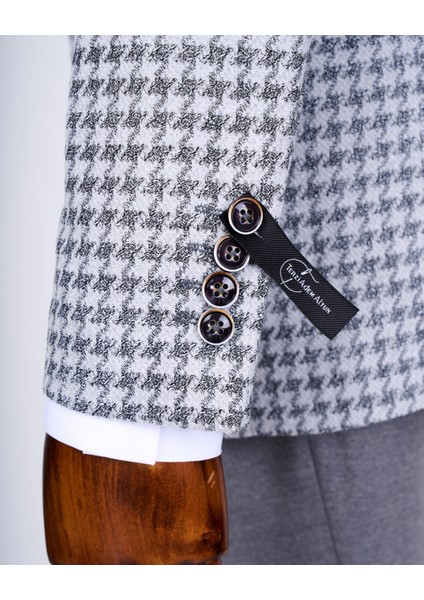Italyan Stil Slim Fit Erkek Kombin Ceket Pantolon Takım Elbise Gri T13081 fırsatları