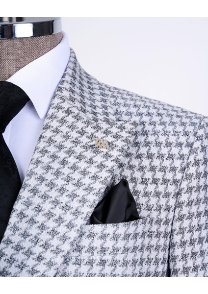Italyan Stil Slim Fit Erkek Kombin Ceket Pantolon Takım Elbise Gri T13081 indirimleri