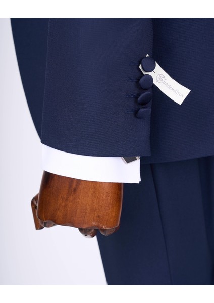 Italyan Stil Slim Fit Şal Yaka Ceket Yelek Pantolon Damatlık Set Lacivert T13693 modelleri