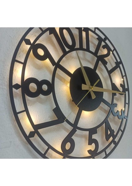 50 cm Modern Dikkat Çekici Şık Duvar Saati Misafir Odasına Uygun Işıklı Duvar Saati fiyatları