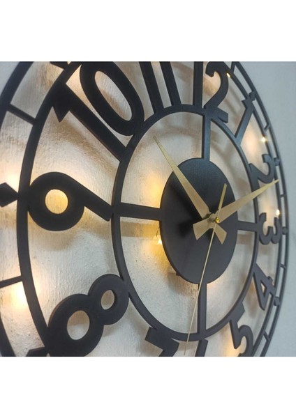 50 cm Modern Dikkat Çekici Şık Duvar Saati Misafir Odasına Uygun Işıklı Duvar Saati modelleri