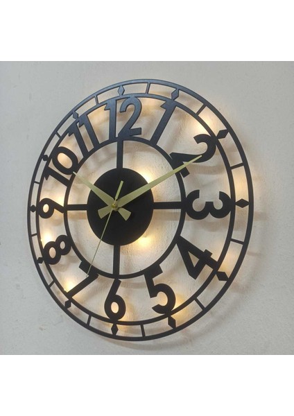 50 cm Modern Dikkat Çekici Şık Duvar Saati Misafir Odasına Uygun Işıklı Duvar Saati fırsatları