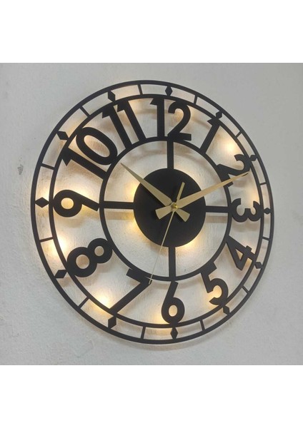 50 cm Modern Dikkat Çekici Şık Duvar Saati Misafir Odasına Uygun Işıklı Duvar Saati indirimleri