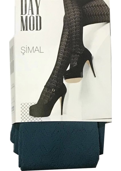 Daymod Kadın Şimal Micro File Desenli Külotlu Çorap