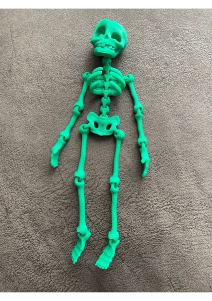 3D Hareketli Iskelet Anahtarlık - Yeşil 1 Adet