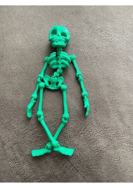 3D Hareketli Iskelet Anahtarlık - Yeşil 1 Adet