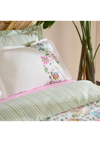 Elara %100 Pamuk Çift Kişilik Nevresim Pike Takımı Pembe modelleri