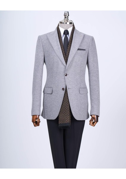 Italyan Stil Slim Fit Sivri Yaka Erkek Ceket Siyah T13216 fırsatları