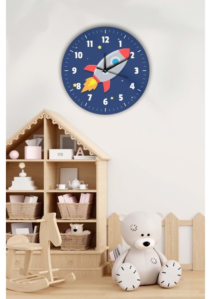 Dekoratif Çocuk Odası Duvar Saati 35X35CM modelleri