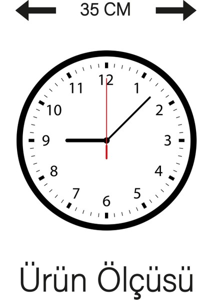 Dekoratif Çocuk Odası Duvar Saati 35X35CM indirimleri