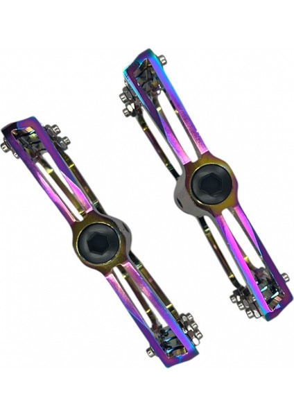 HF-624 Rulmanlı Bisiklet Pedalı Rainbow Oilslick modelleri