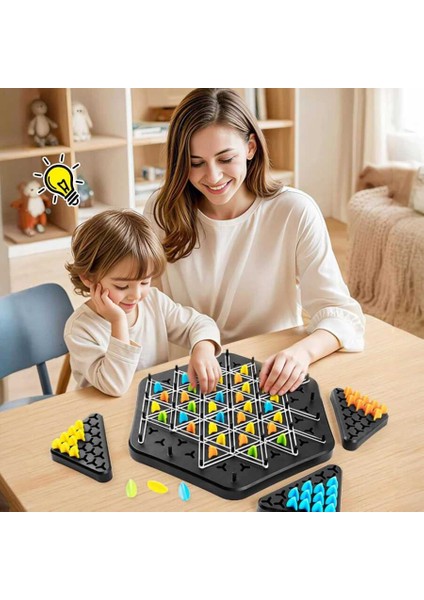 Zincir Üçgen Satranç Oyunu Üçgen Tahta Oyunu Interaktif Peg Oyunu Masaüstü Yapboz Oyunu fiyatları