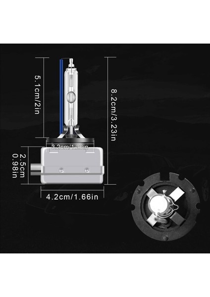 2 Adet D1C D1S D1R 8000K Buz Mavisi Hıd Xenon Araba Far 35W Yüksek Düşük Huzmeli Ampuller -Bmw -Audi (Yurt Dışından)