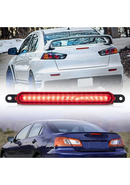 Kırmızı Araba LED 3. Fren Lambası Bagaj Arkası Yüksek Montajlı Stop Lambası Mitsubishi Lancer Sedan Evo x 2008-2016 (Yurt Dışından) modelleri