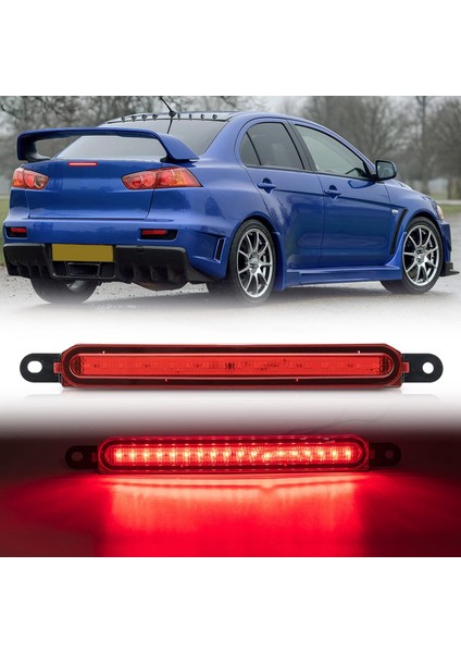 Kırmızı Araba LED 3. Fren Lambası Bagaj Arkası Yüksek Montajlı Stop Lambası Mitsubishi Lancer Sedan Evo x 2008-2016 (Yurt Dışından) fırsatları