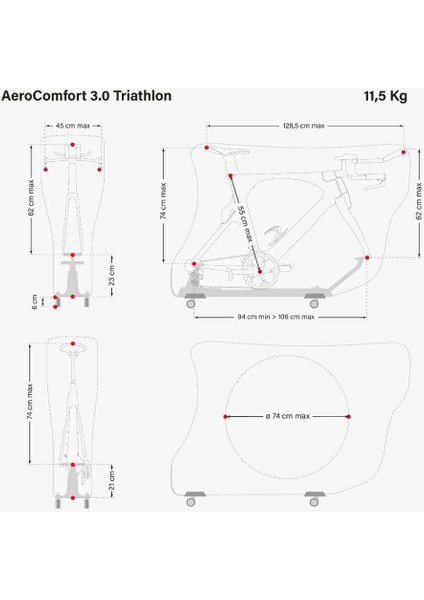 Aerocomfort Tritahlon 3.0 Tsa Bisiklet Taşıma Çantası