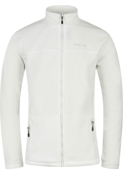 Chestert Erkek Tam Fermuarlı Ince Polar Sweatshırt Beyaz