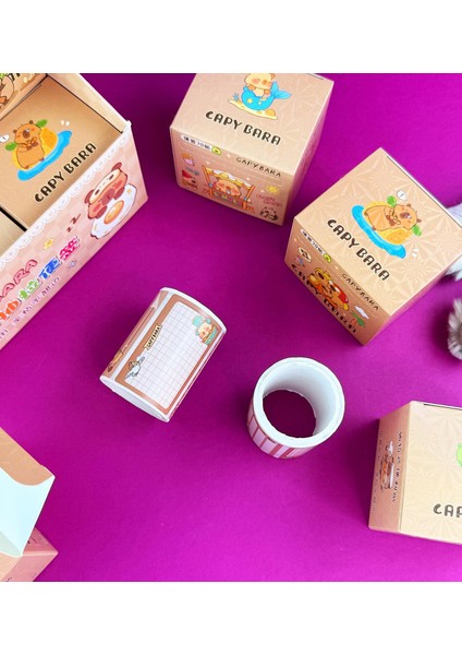 Capybara Rulo Defter Stickeri modelleri