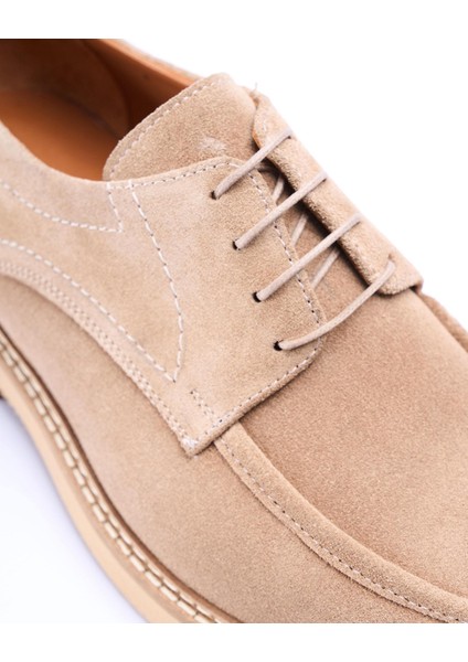 Italyan Stil Iç Dış Naturel Deri Süet Erkek Ayakkabı Bej T13562 fiyatları